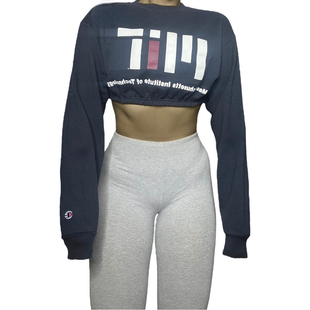 MIT Reworked Crop Crewneck Sweatshirt